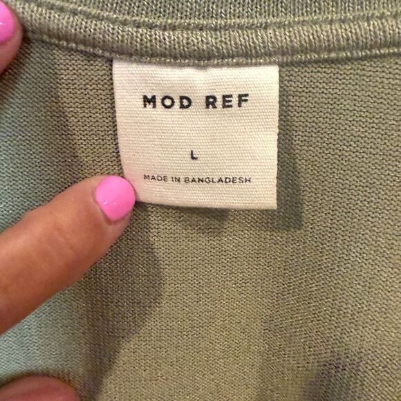 Mod Ref Soft Sage Green Relaxed Sweater Shirt L - Picture 2 of 7